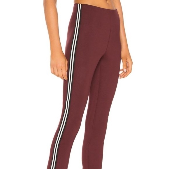 NWT rag & bone Simone Side Striped pants in Burgundy - Picture 11 of 11
